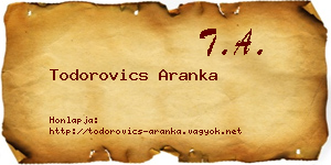 Todorovics Aranka névjegykártya